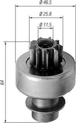 Magneti Marelli 940113020242 - Zobrats, Starteris ps1.lv