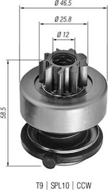 Magneti Marelli 940113020255 - Zobrats, Starteris ps1.lv