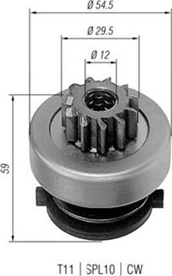 Magneti Marelli 940113020257 - Zobrats, Starteris ps1.lv