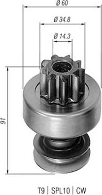 Magneti Marelli 940113020204 - Zobrats, Starteris ps1.lv