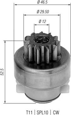 Magneti Marelli 940113020283 - Zobrats, Starteris ps1.lv