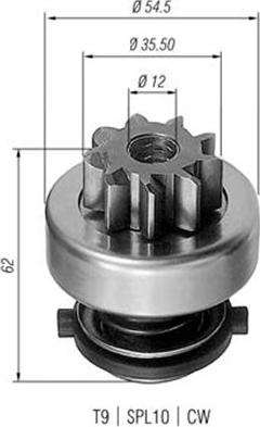 Magneti Marelli 940113020282 - Zobrats, Starteris ps1.lv