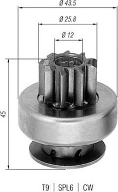 Magneti Marelli 940113020237 - Zobrats, Starteris ps1.lv