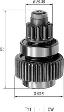 Magneti Marelli 940113020229 - Zobrats, Starteris ps1.lv