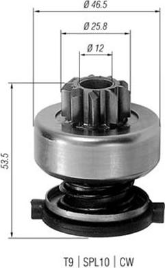 Magneti Marelli 940113020226 - Zobrats, Starteris ps1.lv