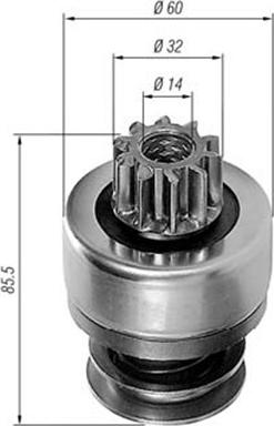 Magneti Marelli 940113020221 - Zobrats, Starteris ps1.lv