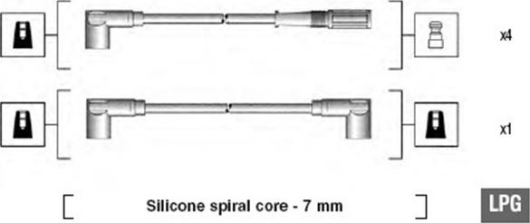 Magneti Marelli 941095650605 - Augstsprieguma vadu komplekts ps1.lv