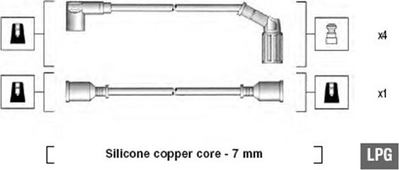 Magneti Marelli 941065070543 - Augstsprieguma vadu komplekts ps1.lv