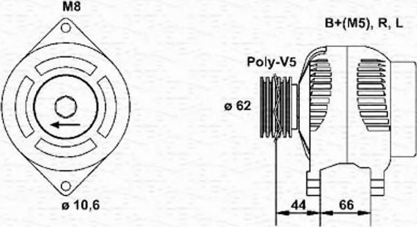 Magneti Marelli 943346091010 - Ģenerators ps1.lv