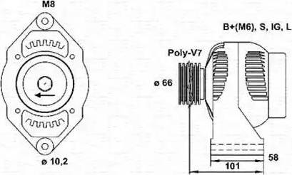 Magneti Marelli 943346042010 - Ģenerators ps1.lv