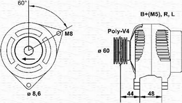 Magneti Marelli 943346063010 - Ģenerators ps1.lv