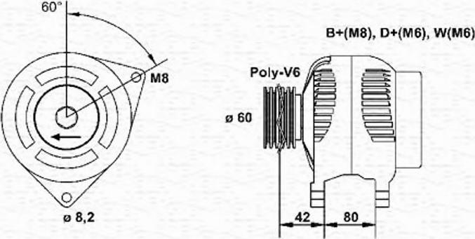 Magneti Marelli 943346147010 - Ģenerators ps1.lv