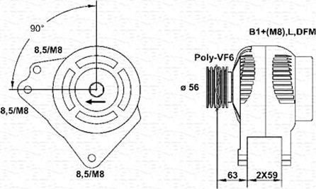 Magneti Marelli 943355059010 - Ģenerators ps1.lv