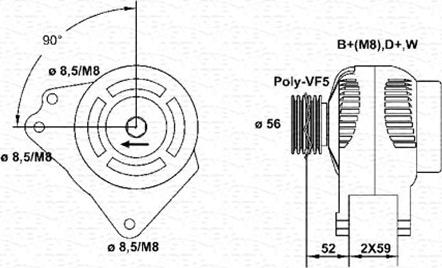 Magneti Marelli 943355025010 - Ģenerators ps1.lv