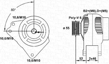 Magneti Marelli 943355144010 - Ģenerators ps1.lv