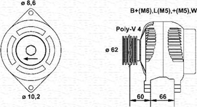 Magneti Marelli 943356958010 - Ģenerators ps1.lv