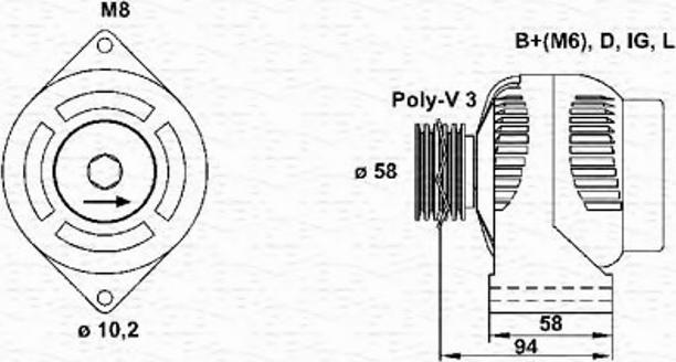 Magneti Marelli 943356939010 - Ģenerators ps1.lv