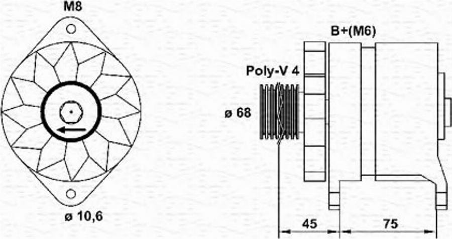 Magneti Marelli 943356923010 - Ģenerators ps1.lv