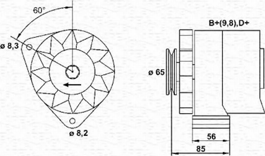 Magneti Marelli 943356447010 - Ģenerators ps1.lv