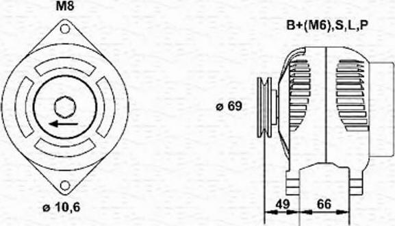 Magneti Marelli 943356579010 - Ģenerators ps1.lv