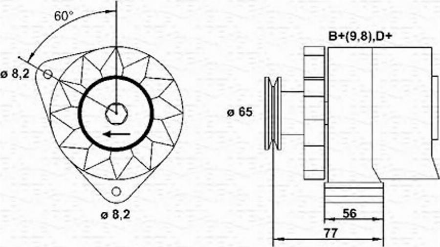 Magneti Marelli 943356668010 - Ģenerators ps1.lv