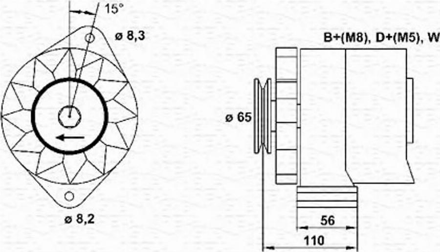 Magneti Marelli 943356682010 - Ģenerators ps1.lv