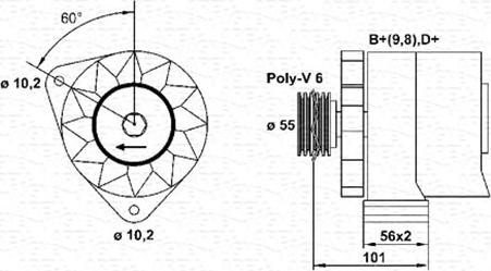 Magneti Marelli 943356620010 - Ģenerators ps1.lv