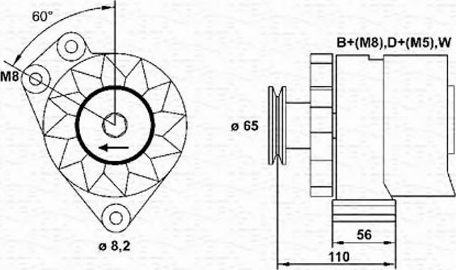 Magneti Marelli 943356673010 - Ģenerators ps1.lv