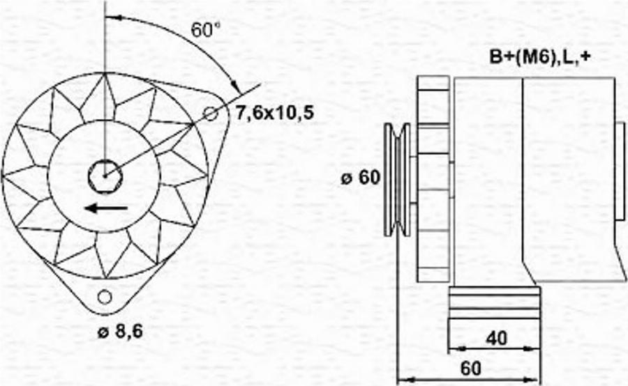 Magneti Marelli 943356145010 - Ģenerators ps1.lv