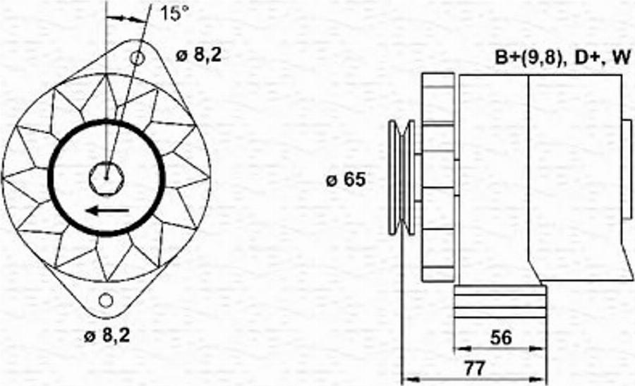 Magneti Marelli 943356701010 - Ģenerators ps1.lv