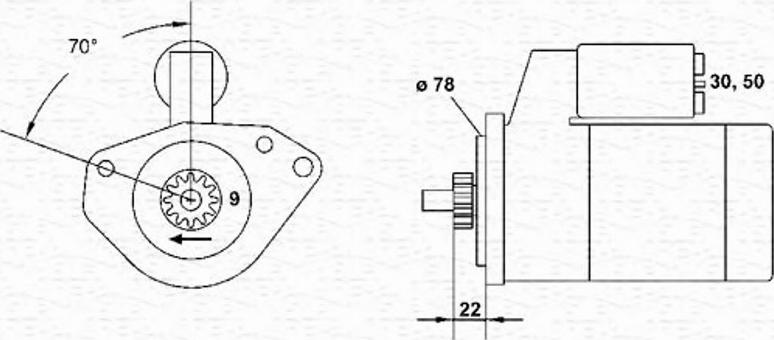 Magneti Marelli 943254002010 - Starteris ps1.lv