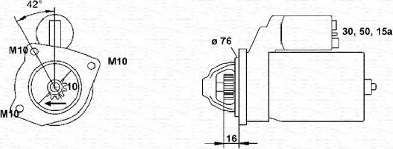 Magneti Marelli 943251459010 - Starteris ps1.lv