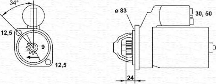 Magneti Marelli 943251408010 - Starteris ps1.lv