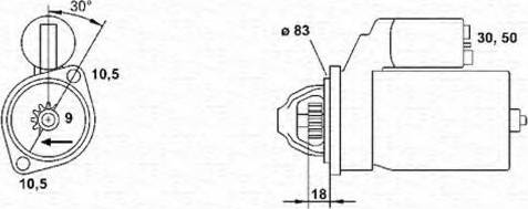 Magneti Marelli 943251416010 - Starteris ps1.lv