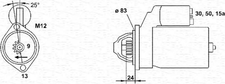 Magneti Marelli 943251486010 - Starteris ps1.lv