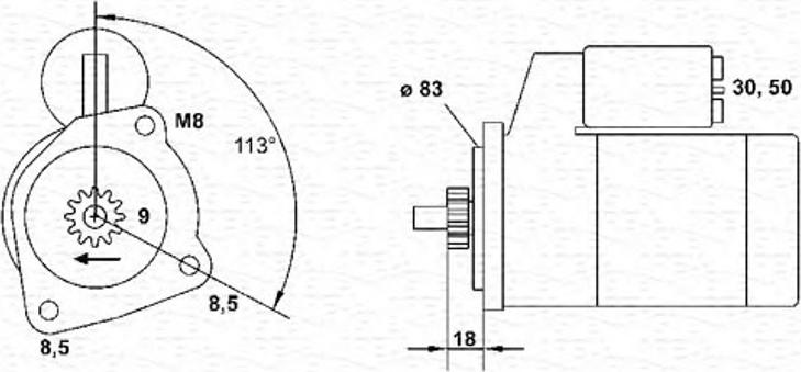 Magneti Marelli 943251652010 - Starteris ps1.lv