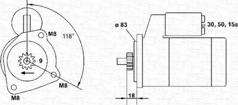 Magneti Marelli 943251686010 - Starteris ps1.lv