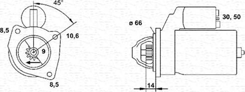 Magneti Marelli 943251054010 - Starteris ps1.lv