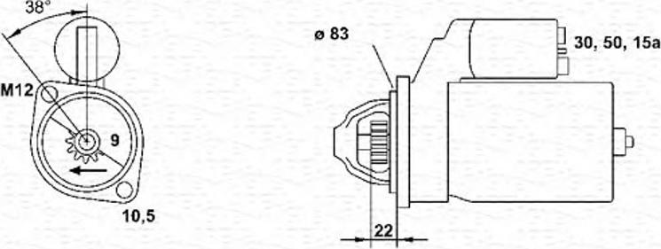 Magneti Marelli 943251139010 - Starteris ps1.lv