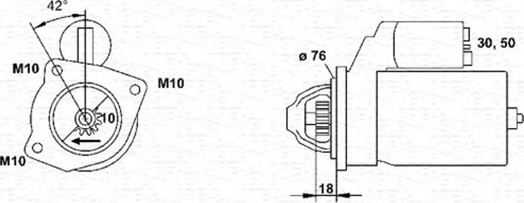 Magneti Marelli 943251335010 - Starteris ps1.lv