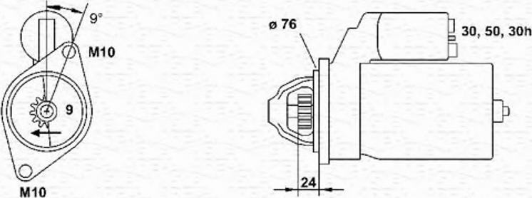 Magneti Marelli 943253133010 - Starteris ps1.lv