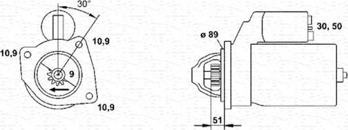 Magneti Marelli 943252244010 - Starteris ps1.lv