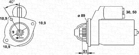 Magneti Marelli 943252283010 - Starteris ps1.lv