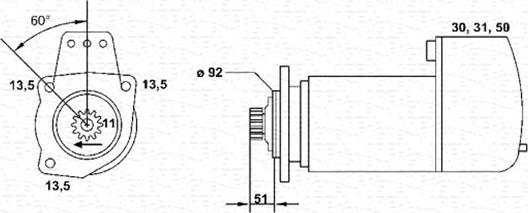 Magneti Marelli 943252231010 - Starteris ps1.lv