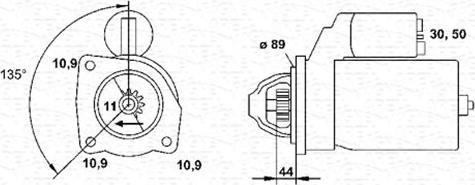 Magneti Marelli 943252278010 - Starteris ps1.lv