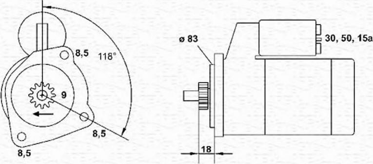 Magneti Marelli 943221334010 - Starteris ps1.lv