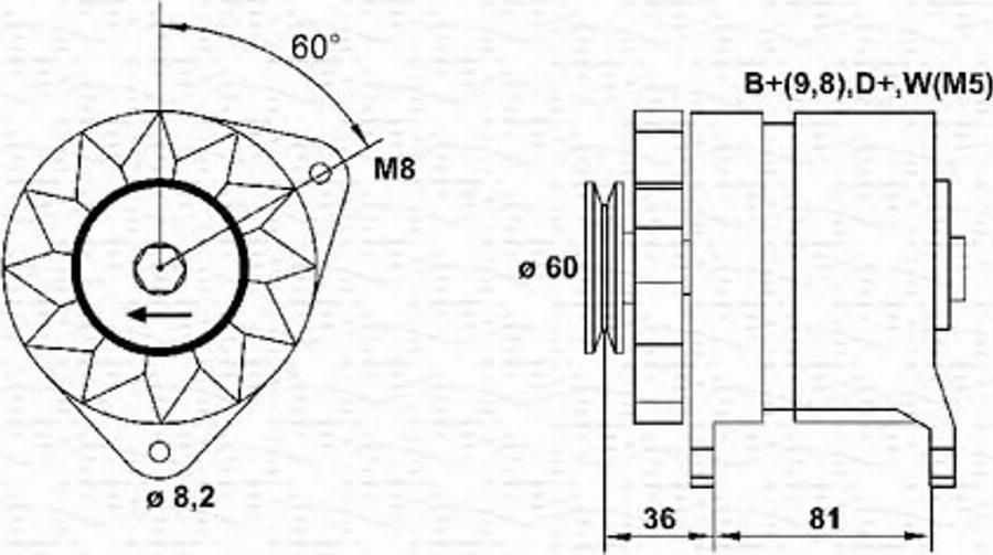 Magneti Marelli 054022581010 - Ģenerators ps1.lv