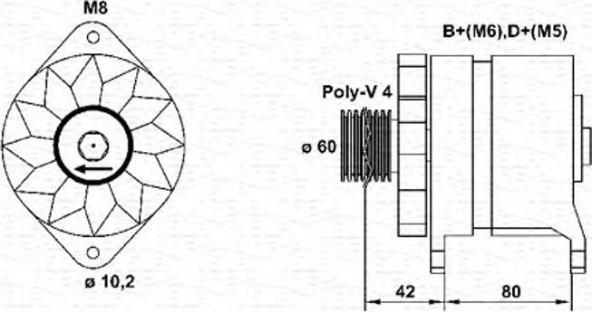 Magneti Marelli 054022654010 - Ģenerators ps1.lv