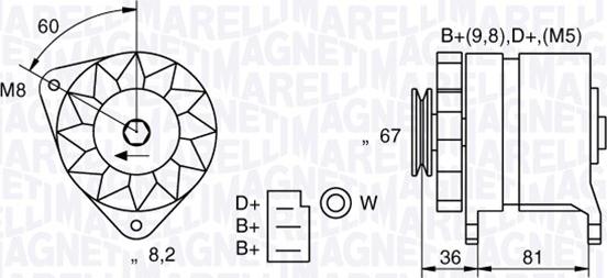 Magneti Marelli 054022384010 - Ģenerators ps1.lv