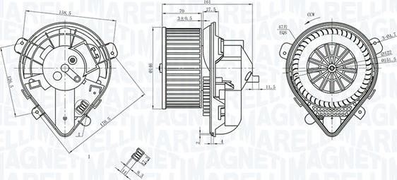 Magneti Marelli 069412403010 - Salona ventilators ps1.lv